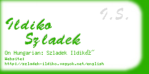 ildiko szladek business card
